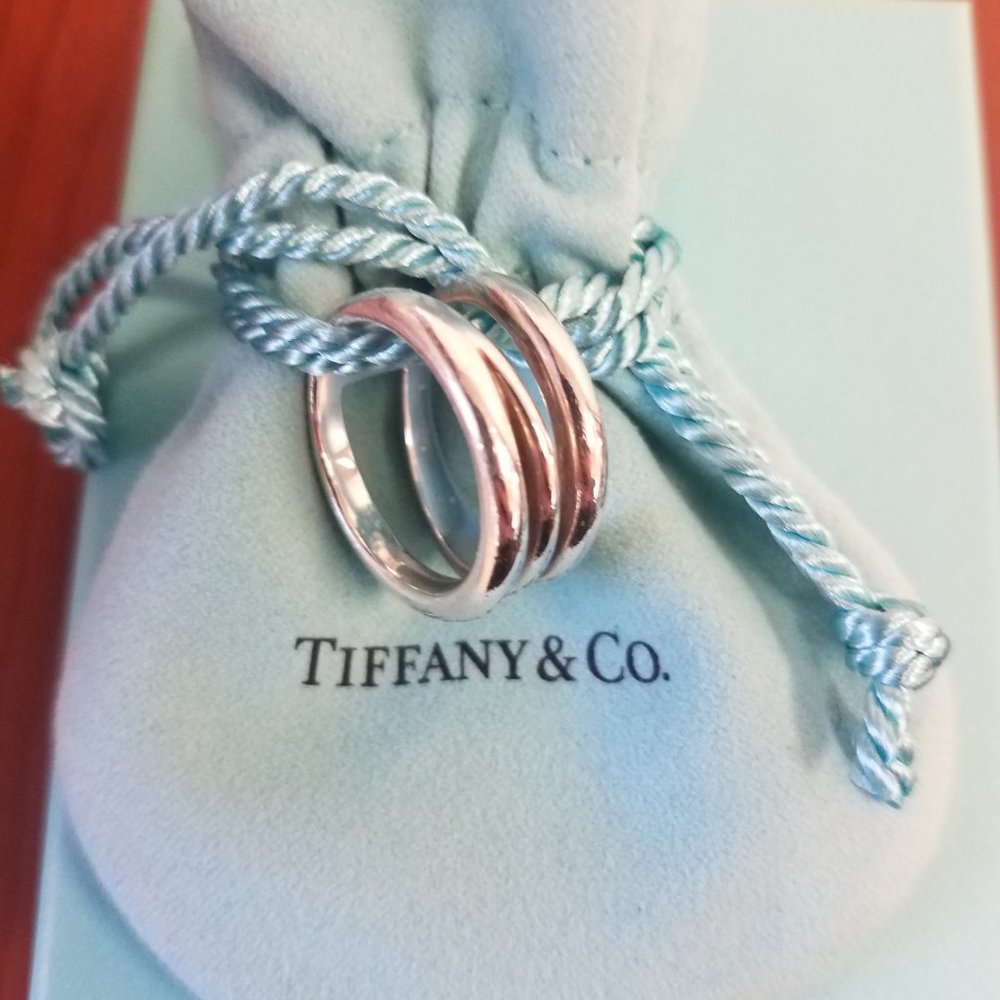 Tiffany & Co. Sterling Silver Zig Zag Ring - Size 8